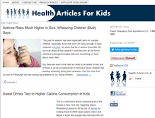 Tablet Screenshot of healtharticlesforkids.org